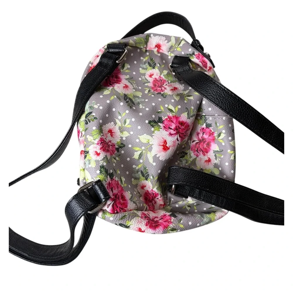 COQUETTE KITSCH Betsey Johnson Mini Bulldog Backpack Floral Whimsy Y2K